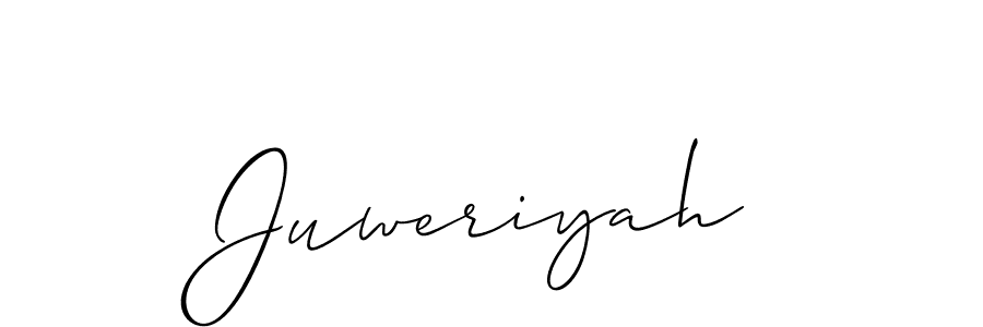 Juweriyah stylish signature style. Best Handwritten Sign (Allison_Script) for my name. Handwritten Signature Collection Ideas for my name Juweriyah. Juweriyah signature style 2 images and pictures png