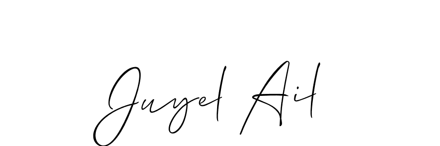 You should practise on your own different ways (Allison_Script) to write your name (Juyel Ail) in signature. don't let someone else do it for you. Juyel Ail signature style 2 images and pictures png