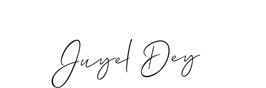 Create a beautiful signature design for name Juyel Dey. With this signature (Allison_Script) fonts, you can make a handwritten signature for free. Juyel Dey signature style 2 images and pictures png