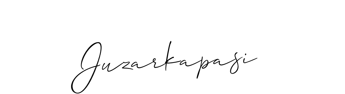 Use a signature maker to create a handwritten signature online. With this signature software, you can design (Allison_Script) your own signature for name Juzarkapasi. Juzarkapasi signature style 2 images and pictures png