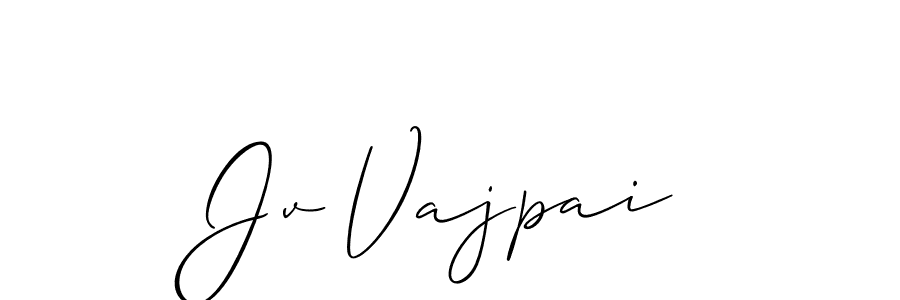 Also You can easily find your signature by using the search form. We will create Jv Vajpai name handwritten signature images for you free of cost using Allison_Script sign style. Jv Vajpai signature style 2 images and pictures png