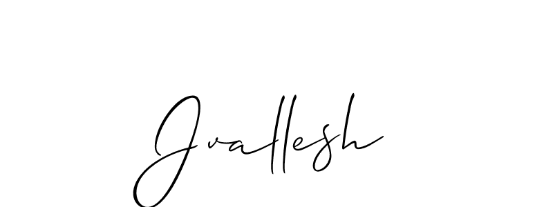 Use a signature maker to create a handwritten signature online. With this signature software, you can design (Allison_Script) your own signature for name Jvallesh. Jvallesh signature style 2 images and pictures png