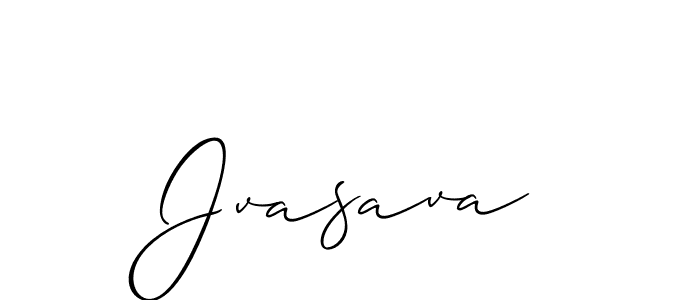 Design your own signature with our free online signature maker. With this signature software, you can create a handwritten (Allison_Script) signature for name Jvasava. Jvasava signature style 2 images and pictures png