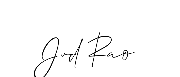 Similarly Allison_Script is the best handwritten signature design. Signature creator online .You can use it as an online autograph creator for name Jvd Rao. Jvd Rao signature style 2 images and pictures png