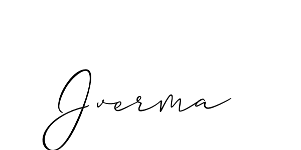 Jverma stylish signature style. Best Handwritten Sign (Allison_Script) for my name. Handwritten Signature Collection Ideas for my name Jverma. Jverma signature style 2 images and pictures png