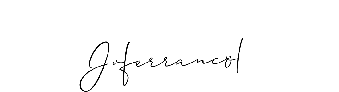 if you are searching for the best signature style for your name Jvferrancol. so please give up your signature search. here we have designed multiple signature styles  using Allison_Script. Jvferrancol signature style 2 images and pictures png