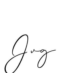 Create a beautiful signature design for name Jvg. With this signature (Allison_Script) fonts, you can make a handwritten signature for free. Jvg signature style 2 images and pictures png