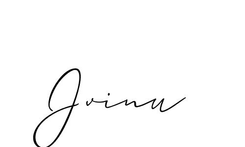 Use a signature maker to create a handwritten signature online. With this signature software, you can design (Allison_Script) your own signature for name Jvinu. Jvinu signature style 2 images and pictures png