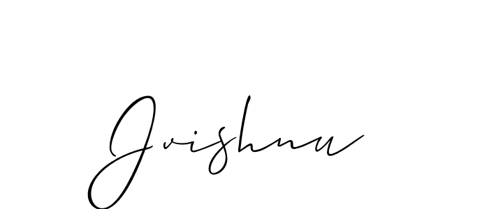 Make a beautiful signature design for name Jvishnu. With this signature (Allison_Script) style, you can create a handwritten signature for free. Jvishnu signature style 2 images and pictures png