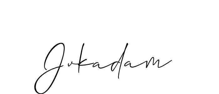 Create a beautiful signature design for name Jvkadam. With this signature (Allison_Script) fonts, you can make a handwritten signature for free. Jvkadam signature style 2 images and pictures png