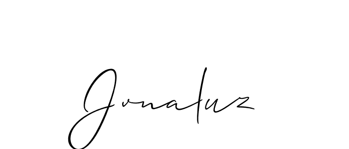 How to Draw Jvnaluz signature style? Allison_Script is a latest design signature styles for name Jvnaluz. Jvnaluz signature style 2 images and pictures png