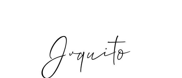 It looks lik you need a new signature style for name Jvquito. Design unique handwritten (Allison_Script) signature with our free signature maker in just a few clicks. Jvquito signature style 2 images and pictures png