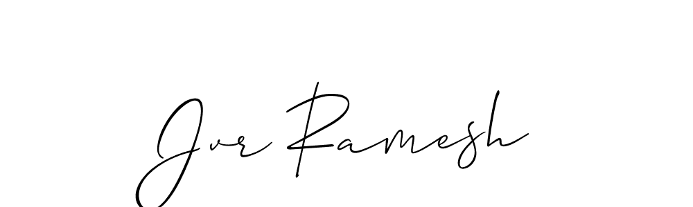 How to make Jvr Ramesh signature? Allison_Script is a professional autograph style. Create handwritten signature for Jvr Ramesh name. Jvr Ramesh signature style 2 images and pictures png