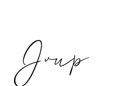 Also we have Jvup name is the best signature style. Create professional handwritten signature collection using Allison_Script autograph style. Jvup signature style 2 images and pictures png