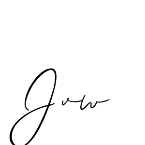 Allison_Script is a professional signature style that is perfect for those who want to add a touch of class to their signature. It is also a great choice for those who want to make their signature more unique. Get Jvw name to fancy signature for free. Jvw signature style 2 images and pictures png