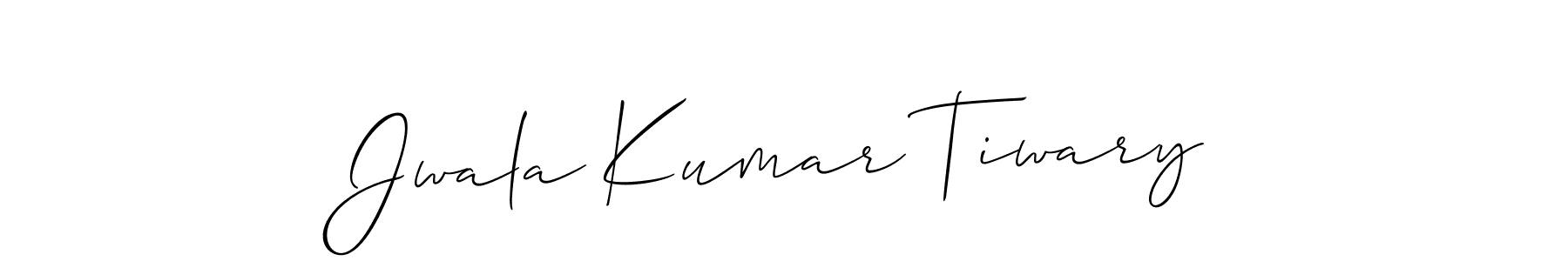 You should practise on your own different ways (Allison_Script) to write your name (Jwala Kumar Tiwary) in signature. don't let someone else do it for you. Jwala Kumar Tiwary signature style 2 images and pictures png