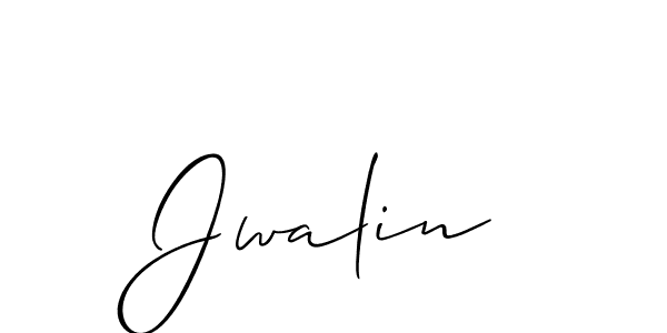 Create a beautiful signature design for name Jwalin. With this signature (Allison_Script) fonts, you can make a handwritten signature for free. Jwalin signature style 2 images and pictures png