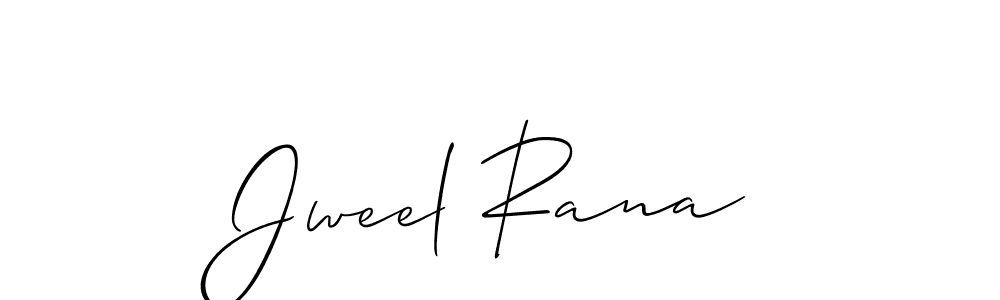 Best and Professional Signature Style for Jweel Rana. Allison_Script Best Signature Style Collection. Jweel Rana signature style 2 images and pictures png