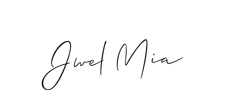 Jwel Mia stylish signature style. Best Handwritten Sign (Allison_Script) for my name. Handwritten Signature Collection Ideas for my name Jwel Mia. Jwel Mia signature style 2 images and pictures png