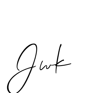 How to make Jwk signature? Allison_Script is a professional autograph style. Create handwritten signature for Jwk name. Jwk signature style 2 images and pictures png