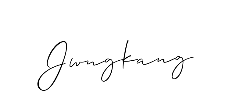 It looks lik you need a new signature style for name Jwngkang. Design unique handwritten (Allison_Script) signature with our free signature maker in just a few clicks. Jwngkang signature style 2 images and pictures png