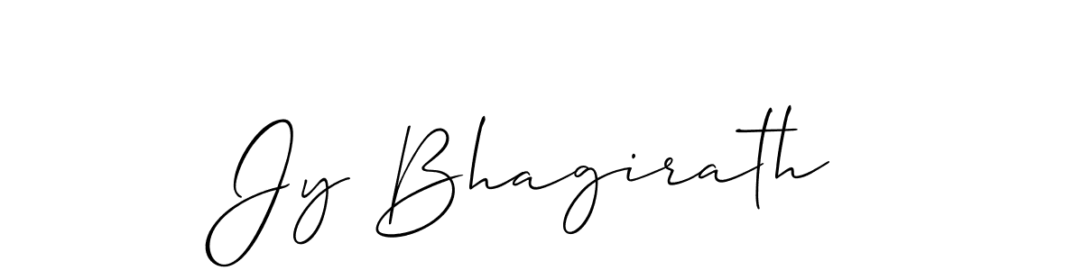 Jy Bhagirath stylish signature style. Best Handwritten Sign (Allison_Script) for my name. Handwritten Signature Collection Ideas for my name Jy Bhagirath. Jy Bhagirath signature style 2 images and pictures png