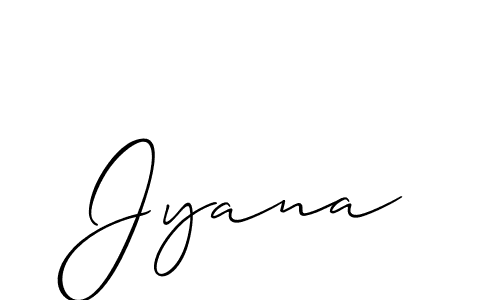 Jyana stylish signature style. Best Handwritten Sign (Allison_Script) for my name. Handwritten Signature Collection Ideas for my name Jyana. Jyana signature style 2 images and pictures png