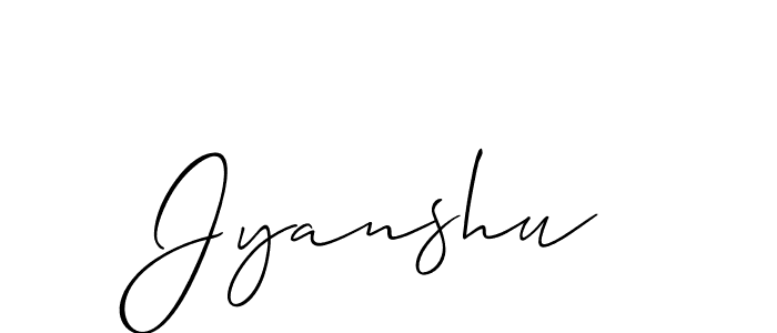 How to make Jyanshu signature? Allison_Script is a professional autograph style. Create handwritten signature for Jyanshu name. Jyanshu signature style 2 images and pictures png