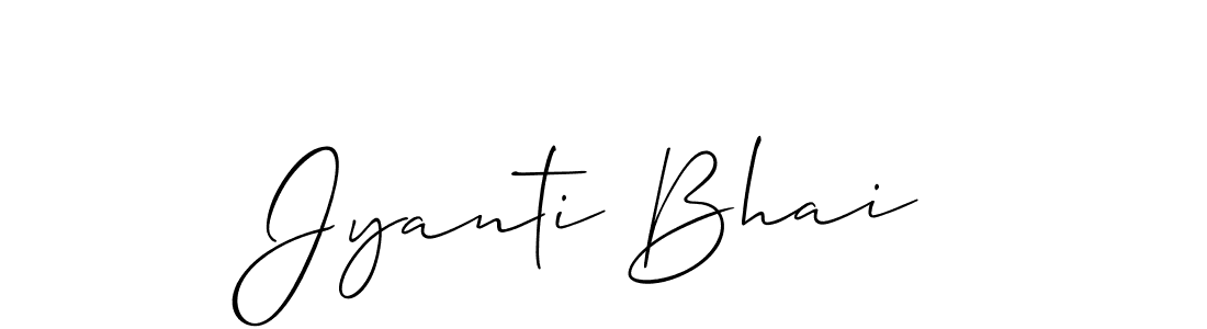 Also You can easily find your signature by using the search form. We will create Jyanti Bhai name handwritten signature images for you free of cost using Allison_Script sign style. Jyanti Bhai signature style 2 images and pictures png