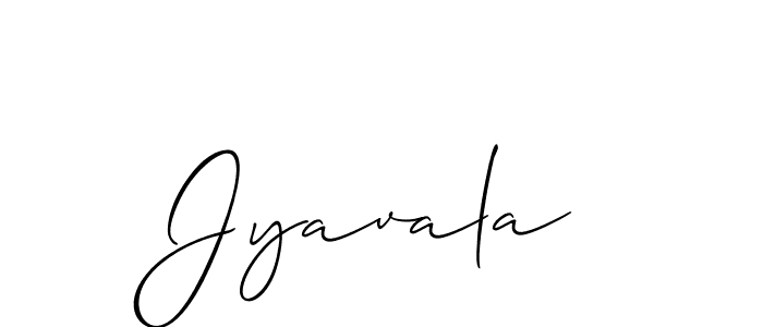 Also we have Jyavala name is the best signature style. Create professional handwritten signature collection using Allison_Script autograph style. Jyavala signature style 2 images and pictures png