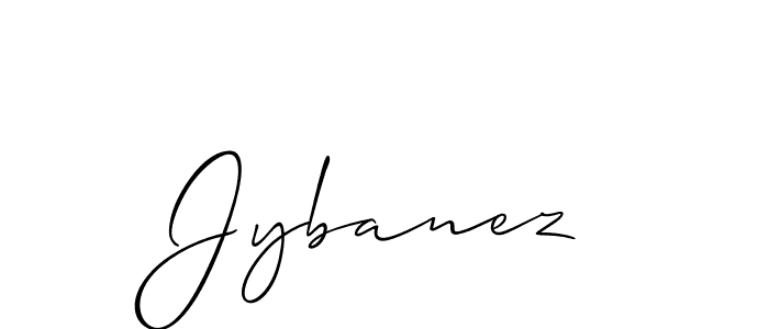 Allison_Script is a professional signature style that is perfect for those who want to add a touch of class to their signature. It is also a great choice for those who want to make their signature more unique. Get Jybanez name to fancy signature for free. Jybanez signature style 2 images and pictures png