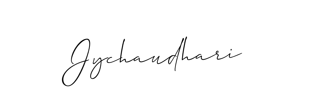 Jychaudhari stylish signature style. Best Handwritten Sign (Allison_Script) for my name. Handwritten Signature Collection Ideas for my name Jychaudhari. Jychaudhari signature style 2 images and pictures png