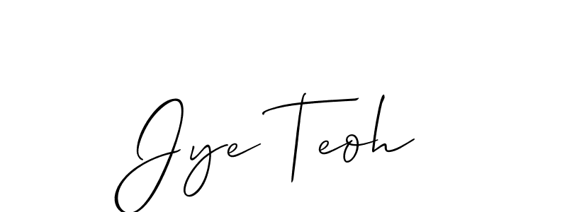 Also we have Jye Teoh name is the best signature style. Create professional handwritten signature collection using Allison_Script autograph style. Jye Teoh signature style 2 images and pictures png