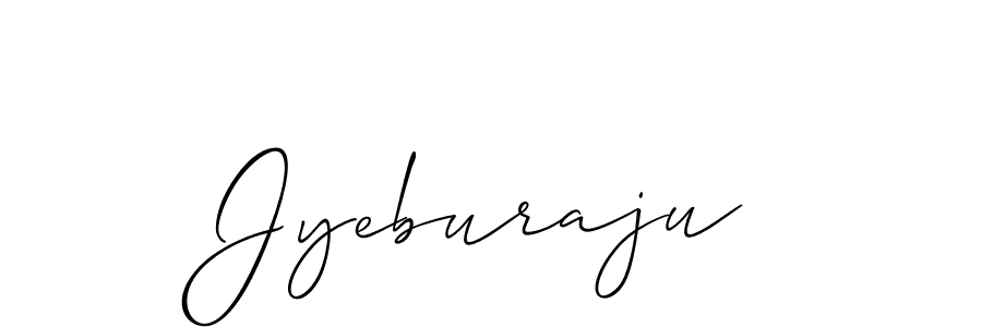Design your own signature with our free online signature maker. With this signature software, you can create a handwritten (Allison_Script) signature for name Jyeburaju. Jyeburaju signature style 2 images and pictures png