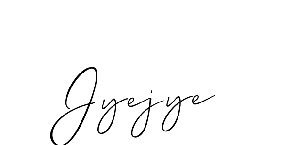 It looks lik you need a new signature style for name Jyejye. Design unique handwritten (Allison_Script) signature with our free signature maker in just a few clicks. Jyejye signature style 2 images and pictures png