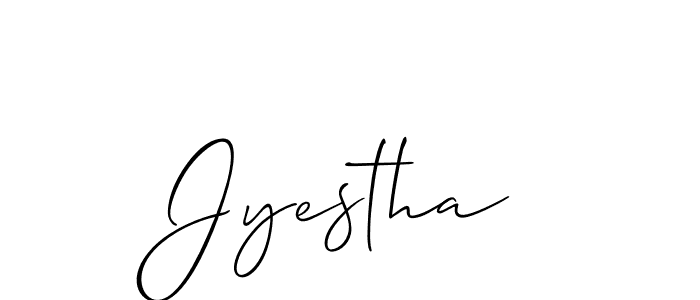 Also we have Jyestha name is the best signature style. Create professional handwritten signature collection using Allison_Script autograph style. Jyestha signature style 2 images and pictures png