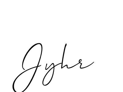 Design your own signature with our free online signature maker. With this signature software, you can create a handwritten (Allison_Script) signature for name Jyhr. Jyhr signature style 2 images and pictures png