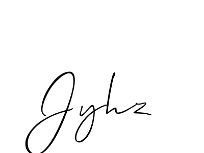 How to Draw Jyhz signature style? Allison_Script is a latest design signature styles for name Jyhz. Jyhz signature style 2 images and pictures png