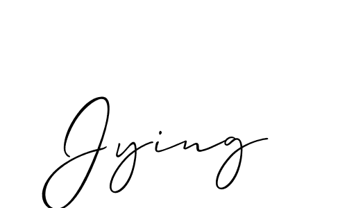 How to make Jying signature? Allison_Script is a professional autograph style. Create handwritten signature for Jying name. Jying signature style 2 images and pictures png