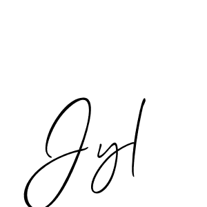 Create a beautiful signature design for name Jyl. With this signature (Allison_Script) fonts, you can make a handwritten signature for free. Jyl signature style 2 images and pictures png