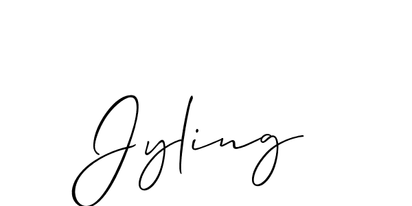 Similarly Allison_Script is the best handwritten signature design. Signature creator online .You can use it as an online autograph creator for name Jyling. Jyling signature style 2 images and pictures png