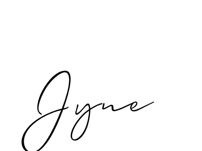 Create a beautiful signature design for name Jyne. With this signature (Allison_Script) fonts, you can make a handwritten signature for free. Jyne signature style 2 images and pictures png