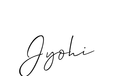 Allison_Script is a professional signature style that is perfect for those who want to add a touch of class to their signature. It is also a great choice for those who want to make their signature more unique. Get Jyohi name to fancy signature for free. Jyohi signature style 2 images and pictures png