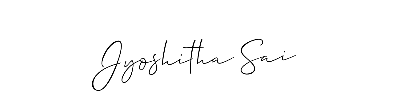 This is the best signature style for the Jyoshitha Sai name. Also you like these signature font (Allison_Script). Mix name signature. Jyoshitha Sai signature style 2 images and pictures png