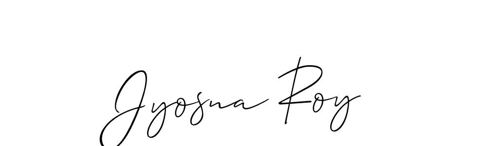 Design your own signature with our free online signature maker. With this signature software, you can create a handwritten (Allison_Script) signature for name Jyosna Roy. Jyosna Roy signature style 2 images and pictures png