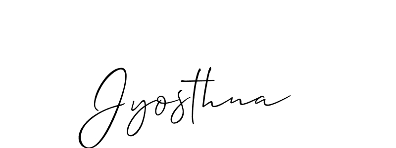 Design your own signature with our free online signature maker. With this signature software, you can create a handwritten (Allison_Script) signature for name Jyosthna. Jyosthna signature style 2 images and pictures png