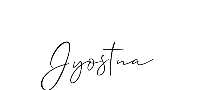 Make a beautiful signature design for name Jyostna. With this signature (Allison_Script) style, you can create a handwritten signature for free. Jyostna signature style 2 images and pictures png
