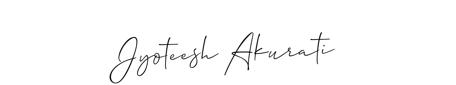 Design your own signature with our free online signature maker. With this signature software, you can create a handwritten (Allison_Script) signature for name Jyoteesh Akurati. Jyoteesh Akurati signature style 2 images and pictures png