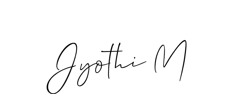 How to Draw Jyothi M signature style? Allison_Script is a latest design signature styles for name Jyothi M. Jyothi M signature style 2 images and pictures png