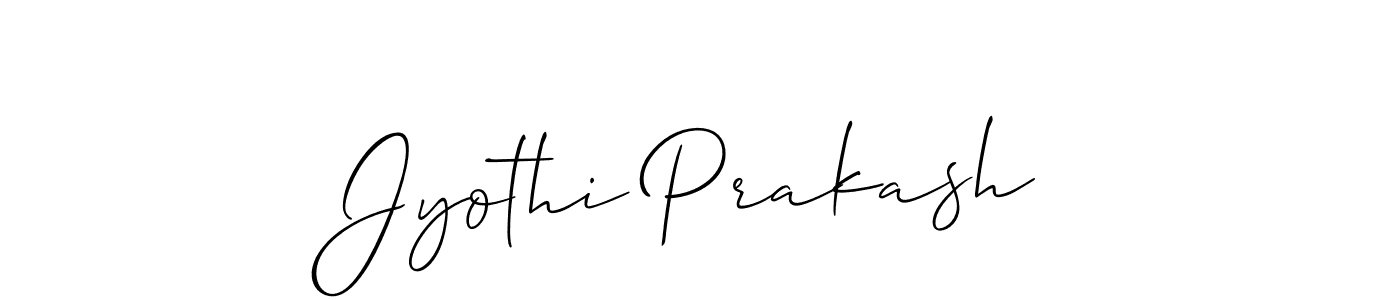 You should practise on your own different ways (Allison_Script) to write your name (Jyothi Prakash) in signature. don't let someone else do it for you. Jyothi Prakash signature style 2 images and pictures png